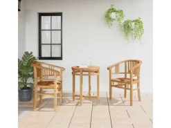 vidaXL Gartenstühle 2 Stk Braun 63 x 58 x 89 cm Teak-Massivholz 42008383*