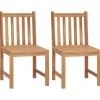vidaXL Gartenstühle 2 Stk Massivholz Teak 315611* Clearance