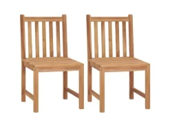 vidaXL Gartenstühle 2 Stk Massivholz Teak 315611* Clearance