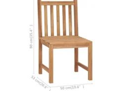 vidaXL Gartenstühle 2 Stk Massivholz Teak 315611* Clearance