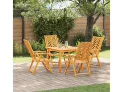 Gartenstühle|vidaXL Gartenstühle 4 Stk Verstellbar Massivholz Akazie 3154134