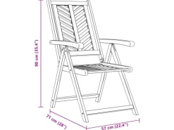 Gartenstühle|vidaXL Gartenstühle 4 Stk Verstellbar Massivholz Akazie 3154134