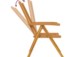 Gartenstühle|vidaXL Gartenstühle 4 Stk Verstellbar Massivholz Akazie 3154134