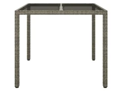 Gartentische|vidaXL Gartentisch 90x90x75 cm Gehärtetes Glas Poly Rattan 316701