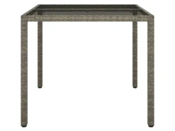 Gartentische|vidaXL Gartentisch 90x90x75 cm Gehärtetes Glas Poly Rattan 316701
