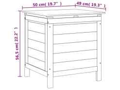 Universalboxen|Auflagenboxen|vidaXL Gartentruhe Anthrazit 50x49x56,5 cm Massivholz Tanne