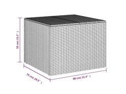 vidaXL Gartentruhe Grau 291L Poly Rattan* Discount