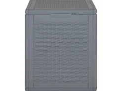 Universalboxen|Auflagenboxen|vidaXL Gartentruhe Grau PP Rattan 90 L