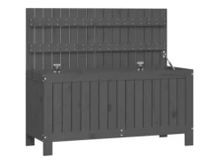 vidaXL Gartentruhe Grau 115x49x60 cm Massivholz Kiefer*