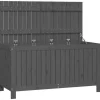 Gartenschränke|Outdoor-Spielzeug|vidaXL Gartentruhe Grau 121x55x64 cm Massivholz Kiefer