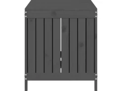 Gartenschränke|Outdoor-Spielzeug|vidaXL Gartentruhe Grau 121x55x64 cm Massivholz Kiefer