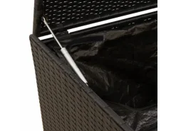 vidaXL Gartentruhe mit Rollen Schwarz 283L Poly Rattan* Outlet