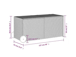 vidaXL Gartentruhe mit Rollen Schwarz 283L Poly Rattan* Outlet