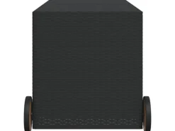 vidaXL Gartentruhe mit Rollen Schwarz 283L Poly Rattan* Outlet