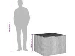 Auflagenboxen|vidaXL Gartentruhe Schwarz 291L Poly Rattan