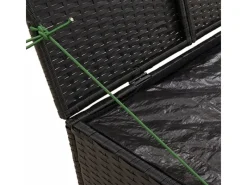 Auflagenboxen|vidaXL Gartentruhe Schwarz 291L Poly Rattan