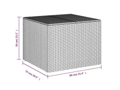 Auflagenboxen|vidaXL Gartentruhe Schwarz 291L Poly Rattan