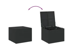 Auflagenboxen|vidaXL Gartentruhe Schwarz 291L Poly Rattan