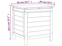 Auflagenboxen|Universalboxen|vidaXL Gartentruhe 50x49x56,5 cm Massivholz Tanne