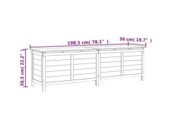 Auflagenboxen|Universalboxen|vidaXL Gartentruhe 198,5x50x56,5 cm Massivholz Tanne