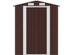 vidaXL Geräteschuppen Dunkelbraun 192x938x223 cm Verzinkter Stahl 1368653* Clearance