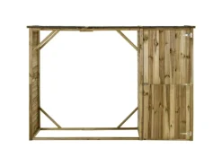 Kaminholzregale|Outdoor Whirlpools|vidaXL Geräteschuppen mit Unterstand Kiefernholz 253x80x170 cm 660073