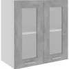 vidaXL Hängeglasschrank Betongrau 60x31x60 cm Holzwerkstoff* Clearance