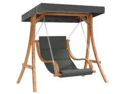 vidaXL Hollywoodschaukel mit Auflage und Dach Massivholz Fichte 3200630* Clearance