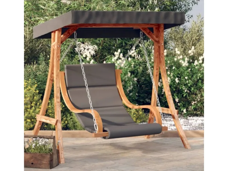 vidaXL Hollywoodschaukel mit Auflage und Dach Massivholz Fichte 3200630* Clearance