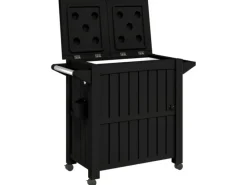 vidaXL 3-in-1 Servierwagen Schwarz Polypropylen*