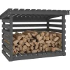 vidaXL Kaminholzregal Grau 108x73x79 cm Massivholz Kiefer* Sale