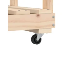 vidaXL Kaminholzregal mit Rollen 76,5x40x108 cm Massivholz Kiefer* Clearance