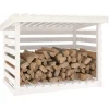 vidaXL Kaminholzregal Weiß 108x73x79 cm Massivholz Kiefer* Hot