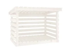 vidaXL Kaminholzregal Weiß 108x73x79 cm Massivholz Kiefer* Hot