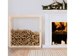 vidaXL Kaminholzregal 100x25x100 cm Massivholz Kiefer 822422* Clearance