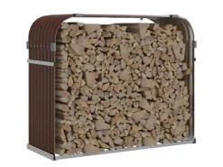 vidaXL Kaminholzunterstand Braun 120x45x100 cm Verzinkter Stahl* Best