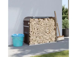 vidaXL Kaminholzunterstand Braun 120x45x100 cm Verzinkter Stahl* Best