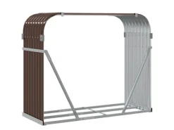 vidaXL Kaminholzunterstand Braun 120x45x100 cm Verzinkter Stahl* Best