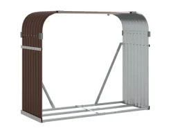 vidaXL Kaminholzunterstand Braun 120x45x100 cm Verzinkter Stahl* Best