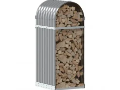 vidaXL Kaminholzunterstand Hellgrau 40x45x100 cm Verzinkter Stahl* Discount