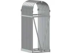 vidaXL Kaminholzunterstand Hellgrau 40x45x100 cm Verzinkter Stahl* Discount