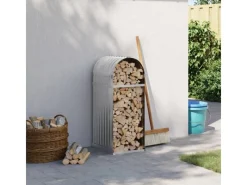 vidaXL Kaminholzunterstand Hellgrau 40x45x100 cm Verzinkter Stahl* Discount