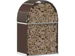 vidaXL Kaminholzunterstand Braun 80x45x120 cm Verzinkter Stahl* Discount