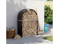 vidaXL Kaminholzunterstand Braun 80x45x120 cm Verzinkter Stahl* Discount