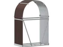 vidaXL Kaminholzunterstand Braun 80x45x120 cm Verzinkter Stahl* Discount