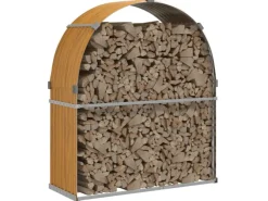 vidaXL Kaminholzunterstand Hellbraun 120x45x140 cm Verzinkter Stahl* Discount