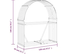 vidaXL Kaminholzunterstand Hellbraun 120x45x140 cm Verzinkter Stahl* Discount