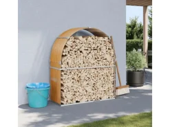 vidaXL Kaminholzunterstand Hellbraun 120x45x140 cm Verzinkter Stahl* Discount