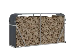 vidaXL Kaminholzunterstand Anthrazit 180x45x100 cm Verzinkter Stahl* Outlet