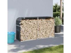 vidaXL Kaminholzunterstand Anthrazit 180x45x100 cm Verzinkter Stahl* Outlet